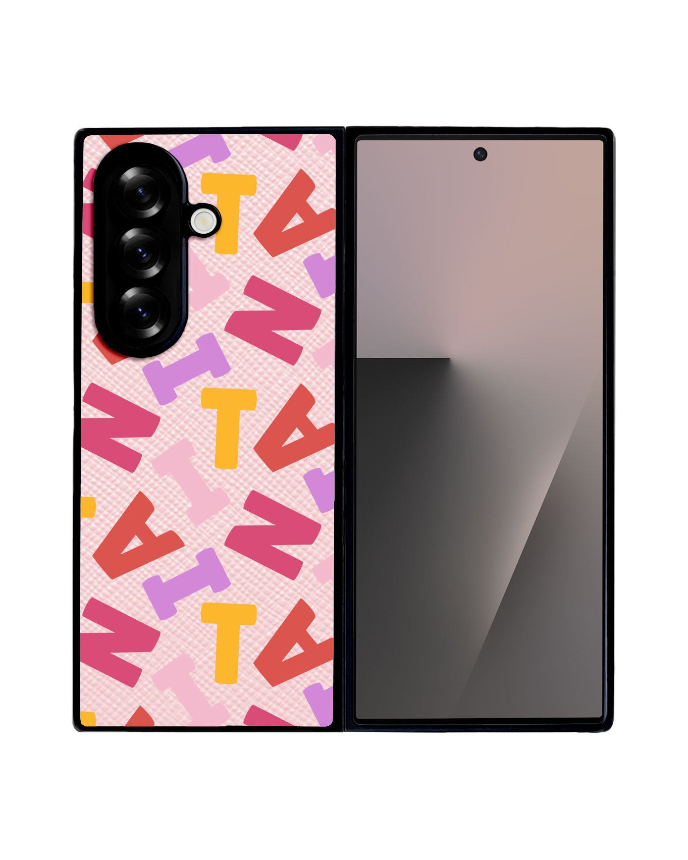 Android Flip / Fold Leather Grip - Scattered Monogram 1.0