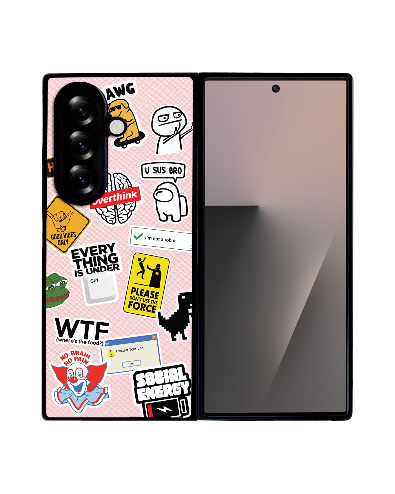 Android Flip / Fold Leather Grip - Brand Parody 2.0