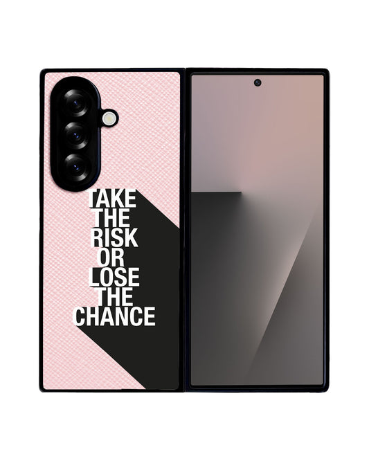 Android Flip / Fold Leather Grip - Take the Risk