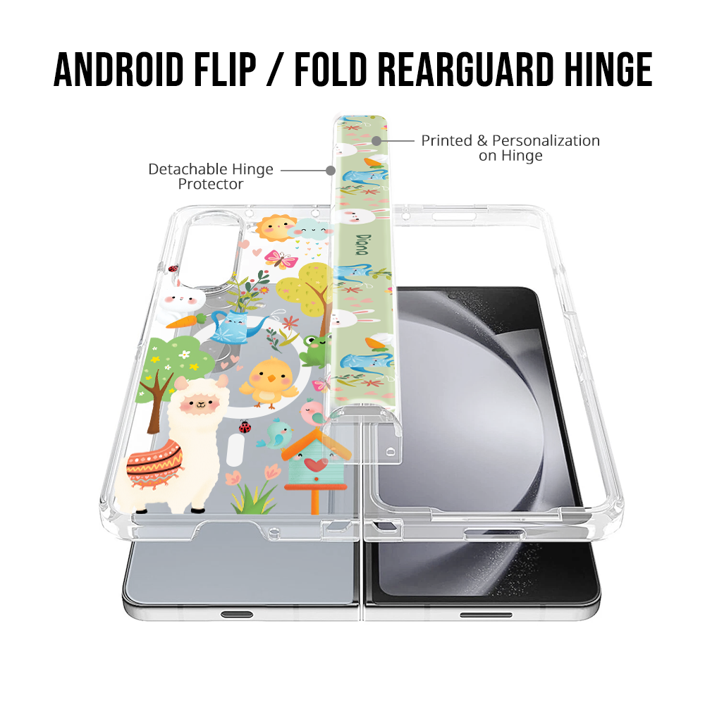 Android Flip / Fold Rearguard Hinge - Peacock 2.0
