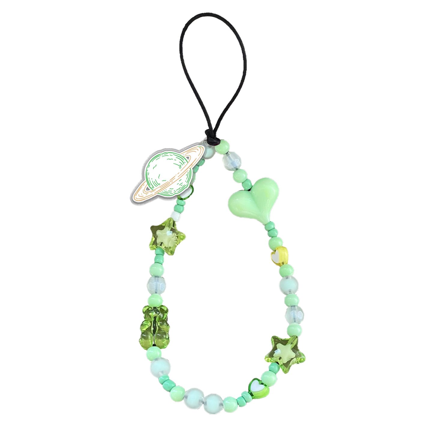 Beaded Strap with Acrylic Charm - Galaxy