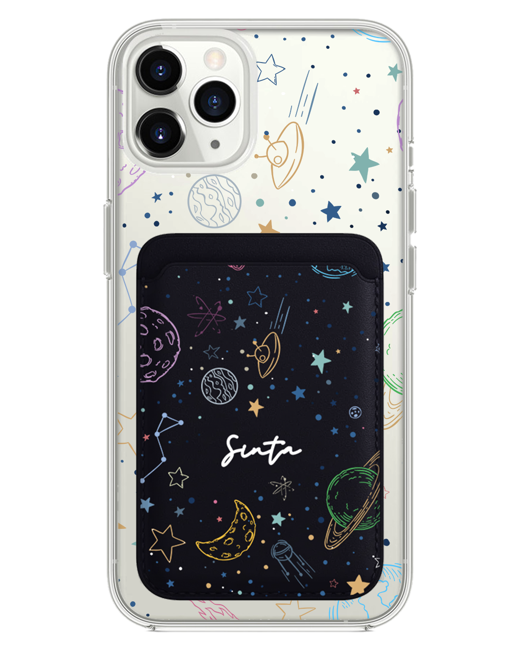 iPhone Magnetic Wallet Case - Galaxy