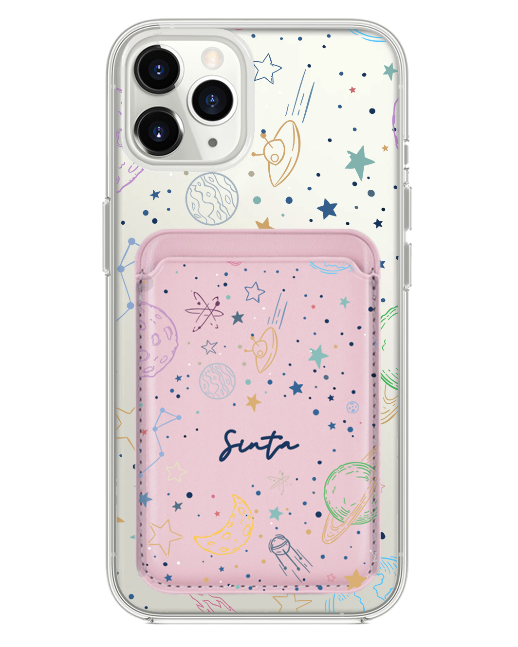 iPhone Magnetic Wallet Case - Galaxy