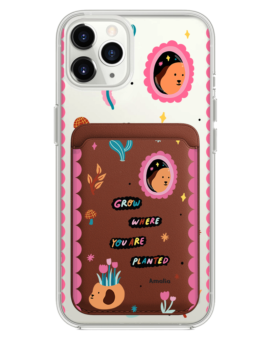 iPhone Magnetic Wallet Case - Grow Where You Are Planted