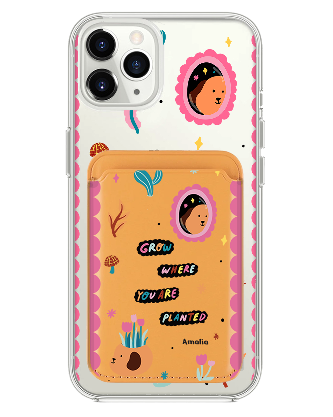 iPhone Magnetic Wallet Case - Grow Where You Are Planted