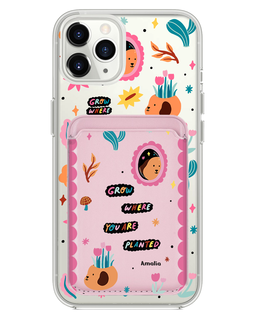 iPhone Magnetic Wallet Case - Grow Where You Are Planted