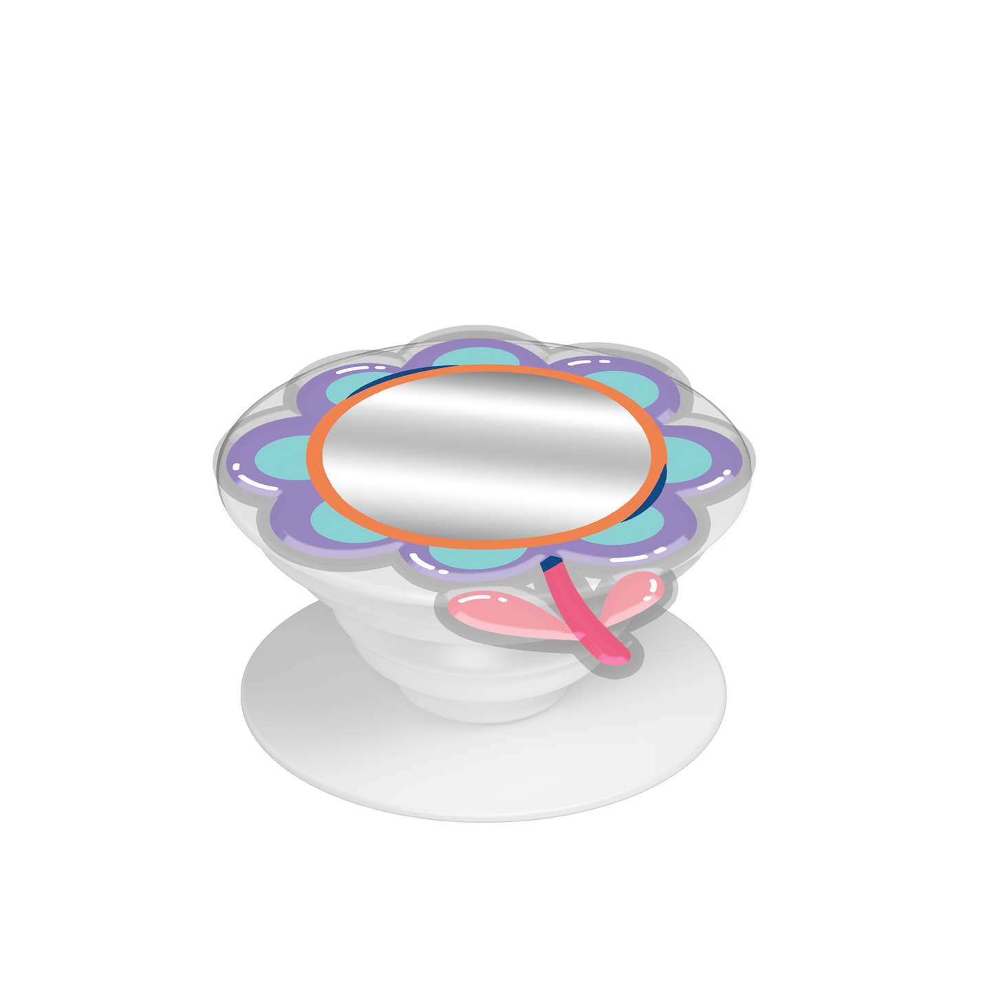 Pop Up Grip Mirror - Heather