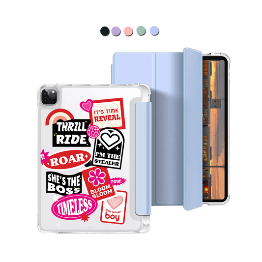 iPad Macaron Flip Cover - The Boyz Song Sticker Pack