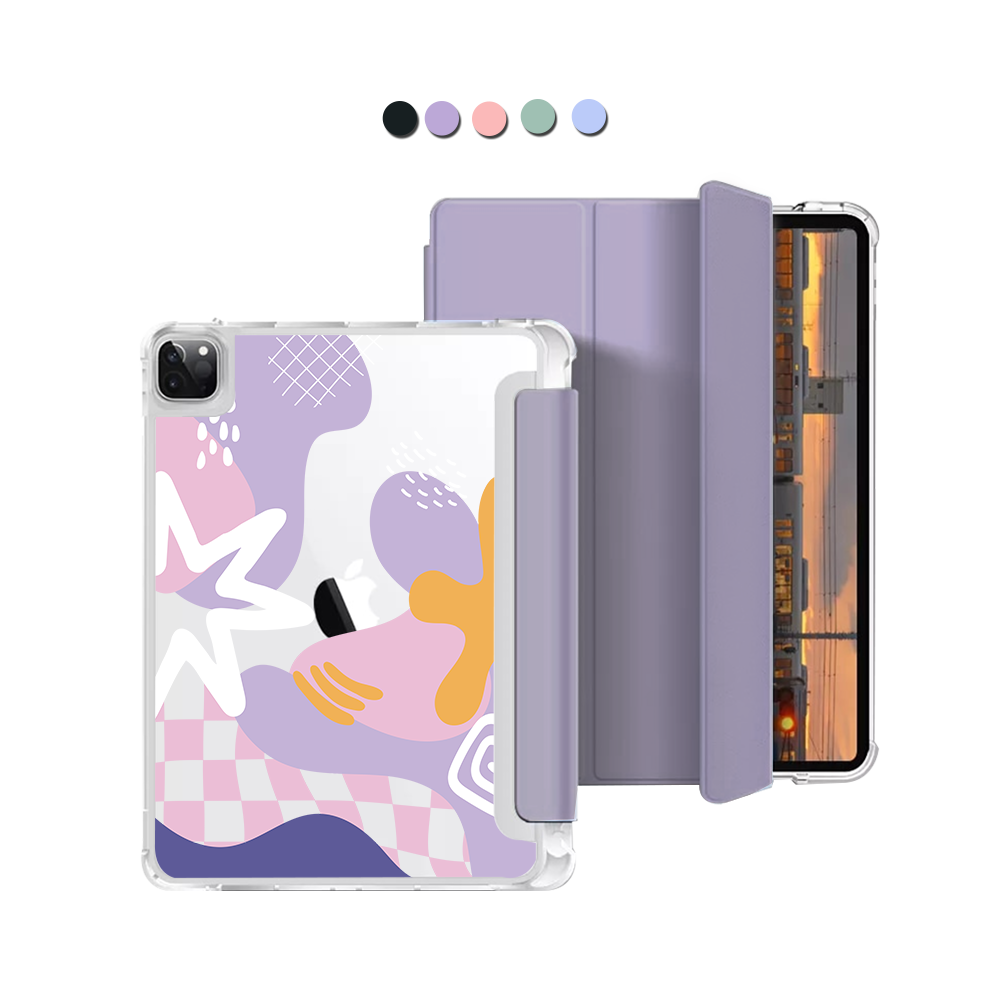 iPad Macaron Flip Cover - Abstract Flower 4.0