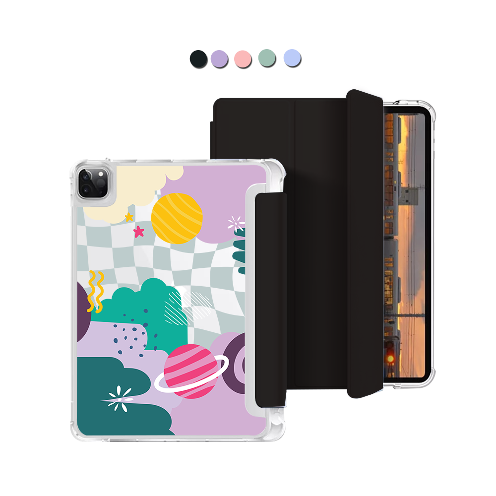 iPad Macaron Flip Cover - Abstract Planet 3.0