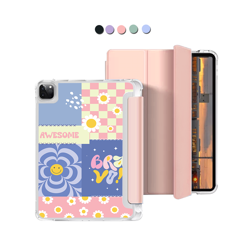 iPad Macaron Flip Cover - Abstract Quotes 4.0