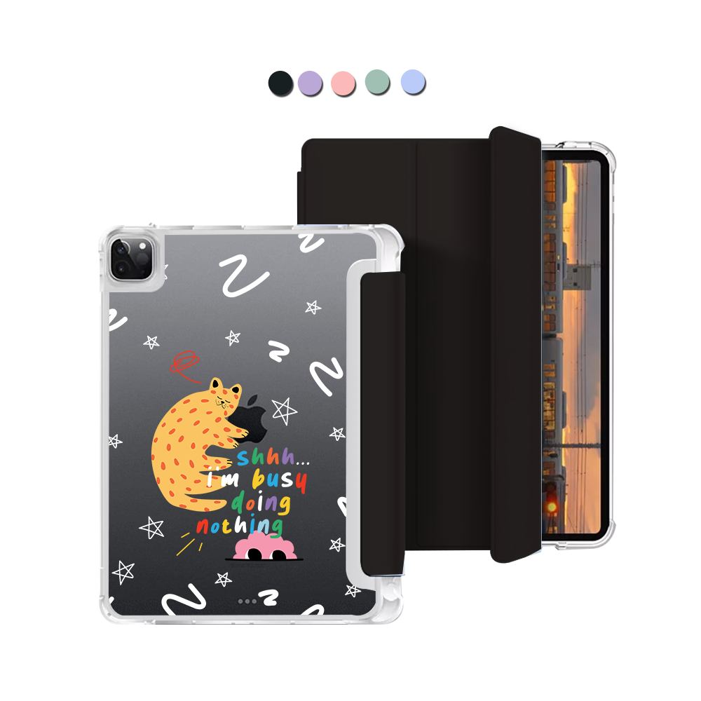 iPad Macaron Flip Cover - Busy Doing Nothing