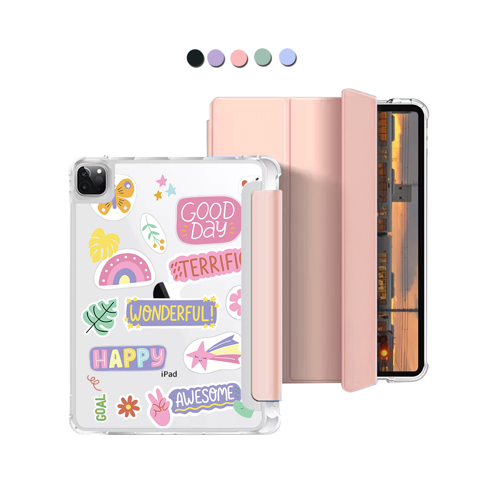 iPad Macaron Flip Cover - Motivation Sticker Pack 2.0