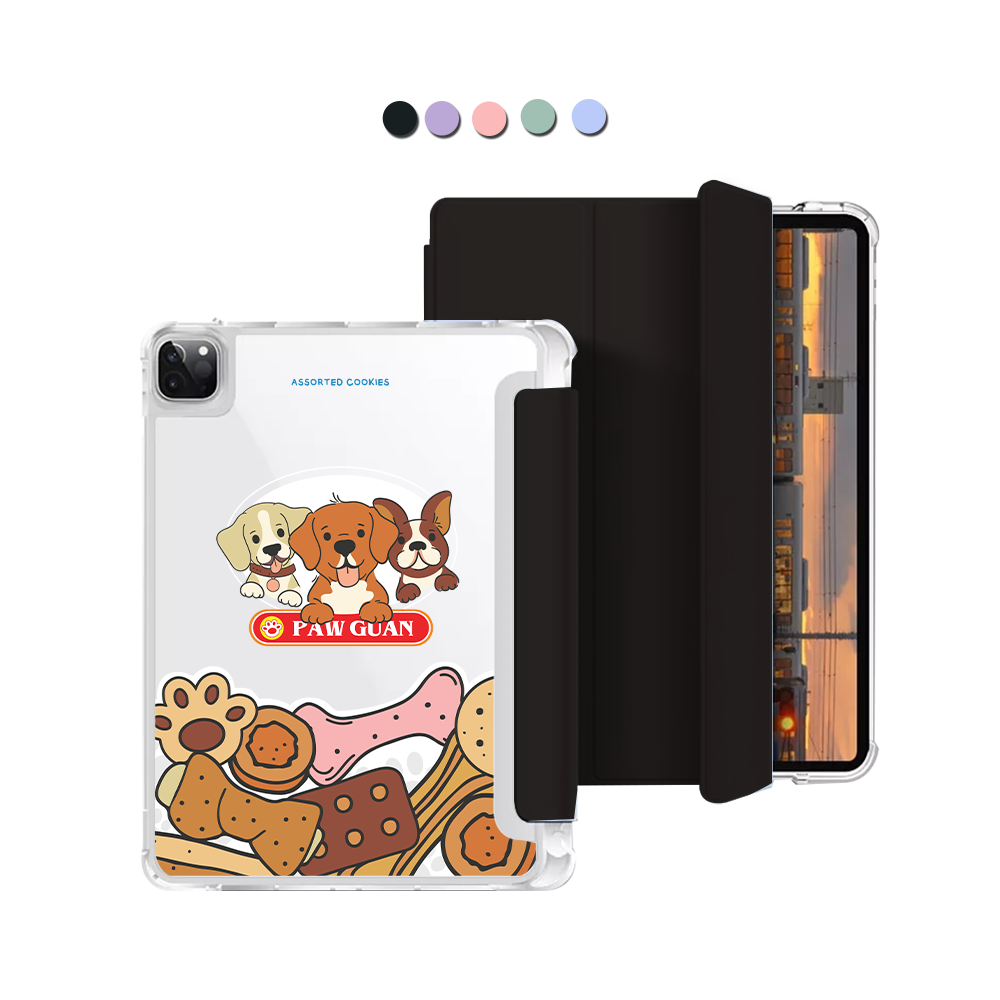 iPad Macaron Flip Cover - Paw Guan Dog