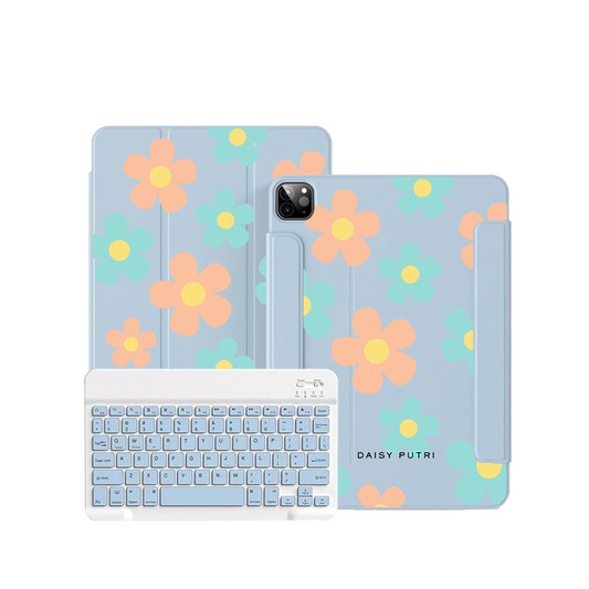 iPad Wireless Keyboard Flipcover - Daisy Daze