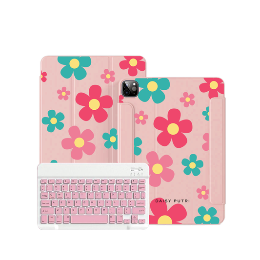 iPad Wireless Keyboard Flipcover - Daisy Delight 2.0