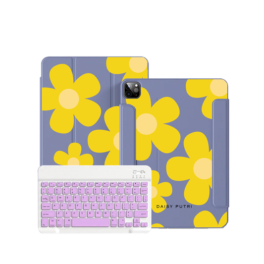iPad Wireless Keyboard Flipcover - Daisy Sunshine