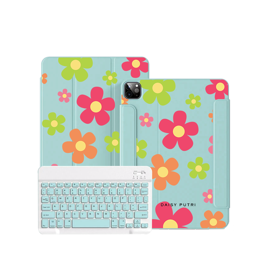 iPad Wireless Keyboard Flipcover - Daisy Sunshine 2.0