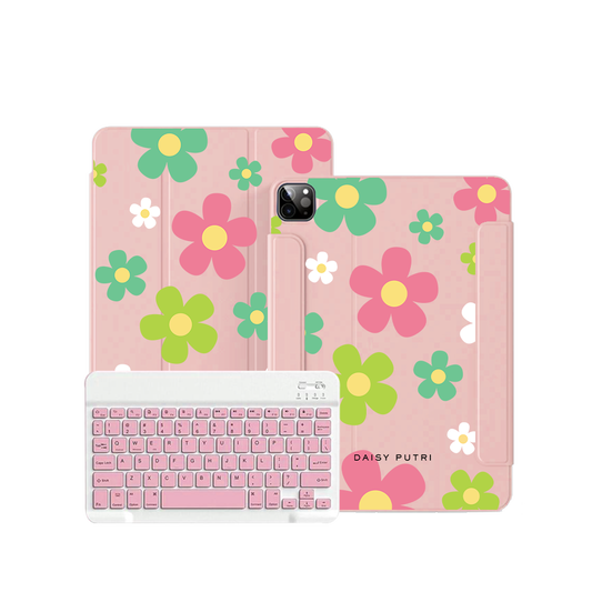 iPad Wireless Keyboard Flipcover - Daisy Wild