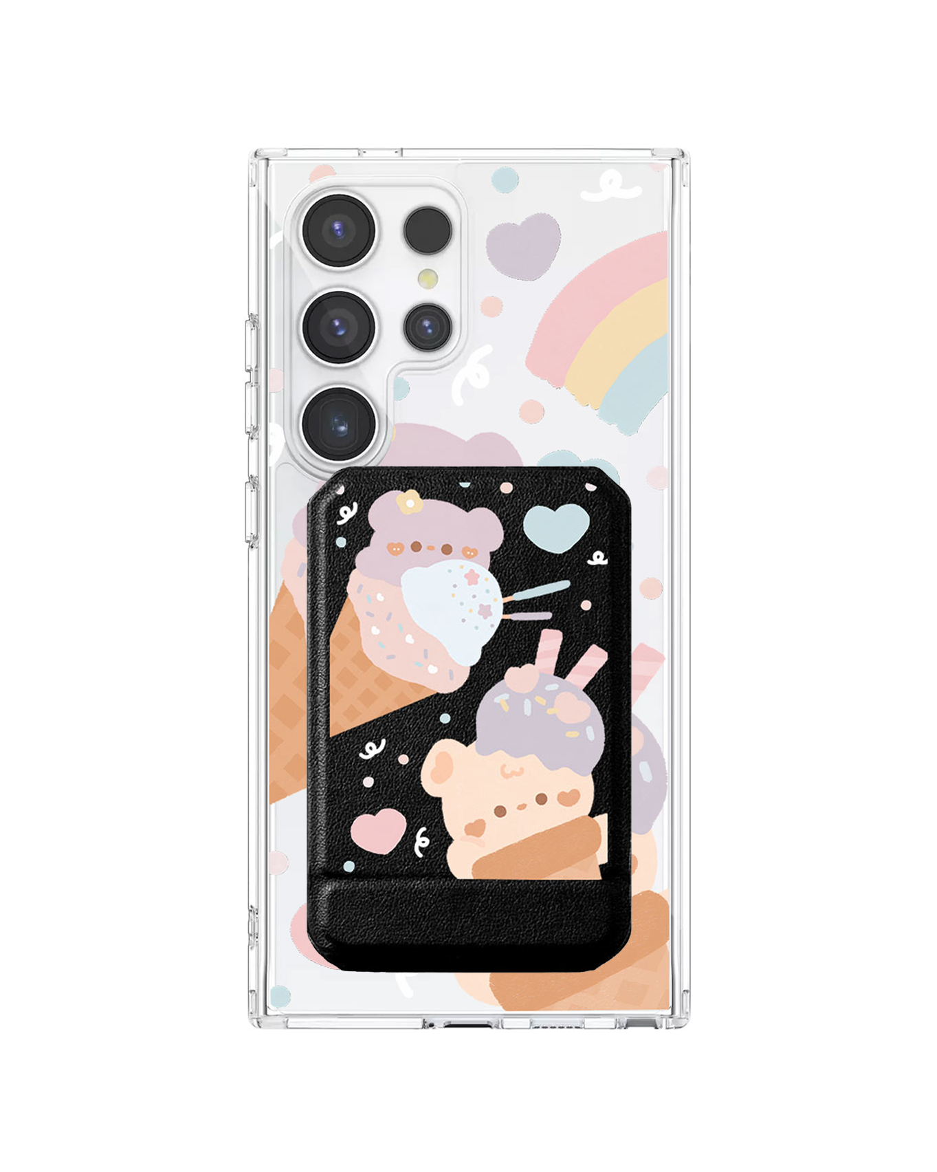 Android Magnetic Multifold Wallet - Ice Cream for Teddy