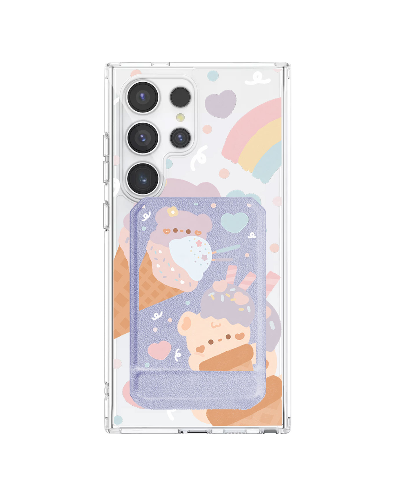 Android Magnetic Multifold Wallet - Ice Cream for Teddy