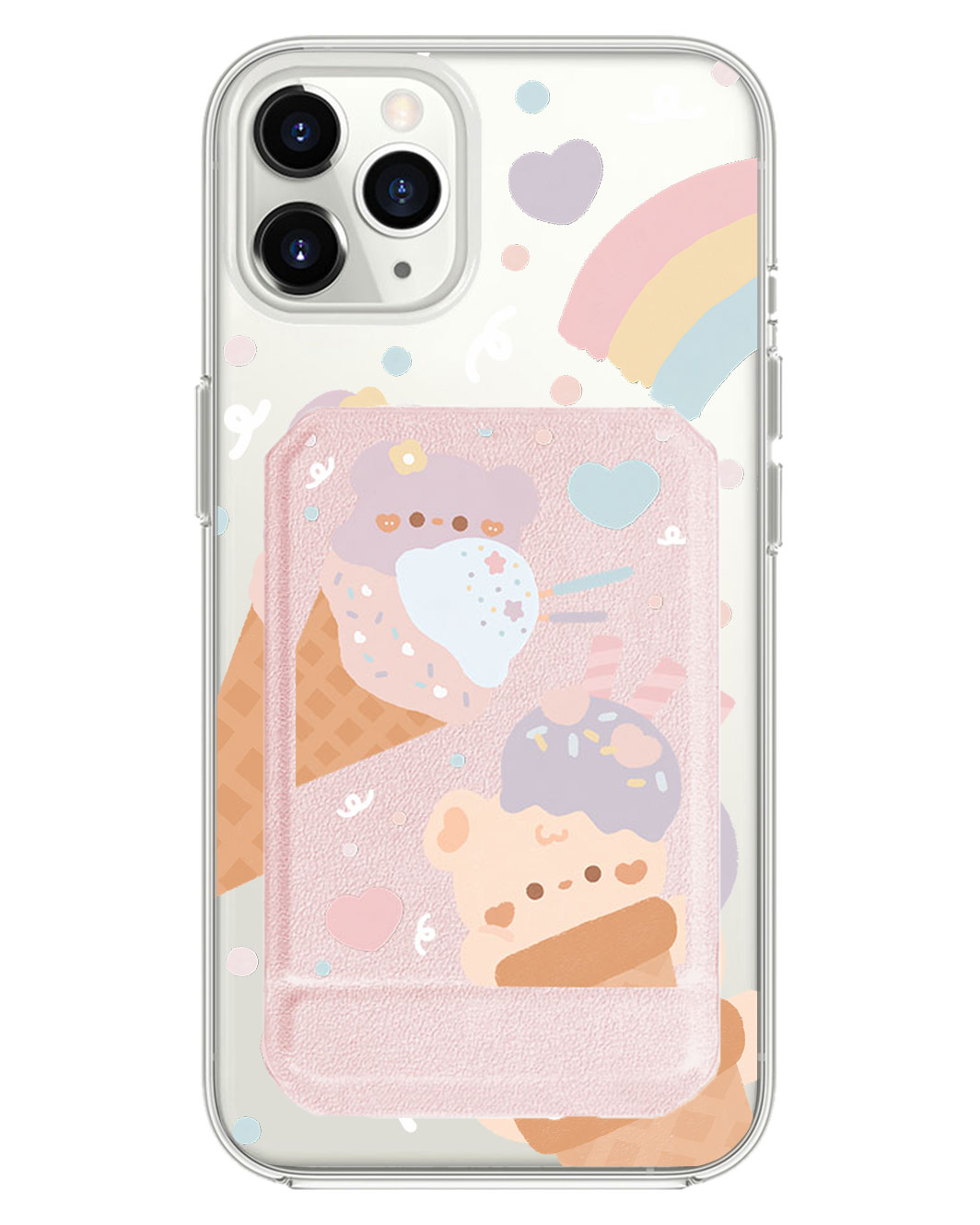 iPhone Magnetic Multifold Wallet - Ice Cream for Teddy