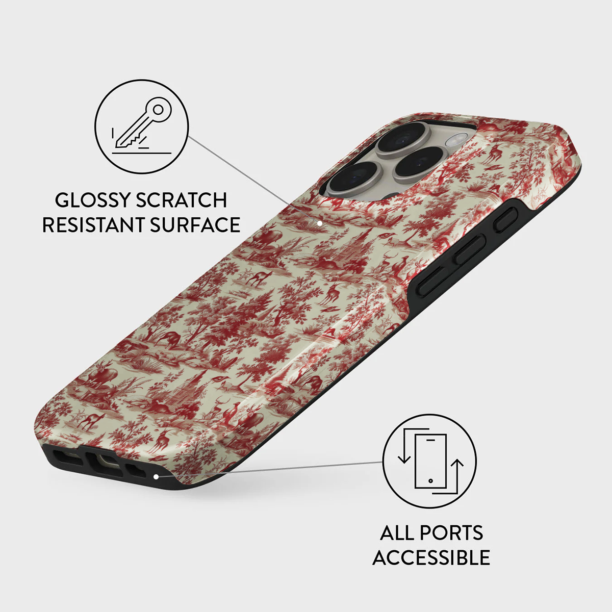 iPhone Rearguard Defender - Pink & Blue Florals