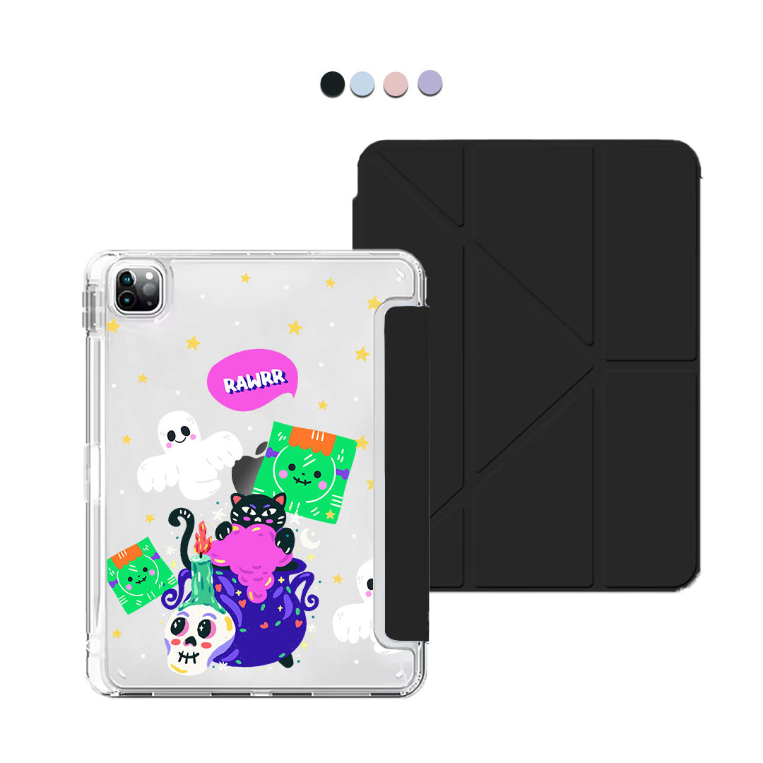 iPad / Android Tab Y-Fold Flip Cover - Cat Monster