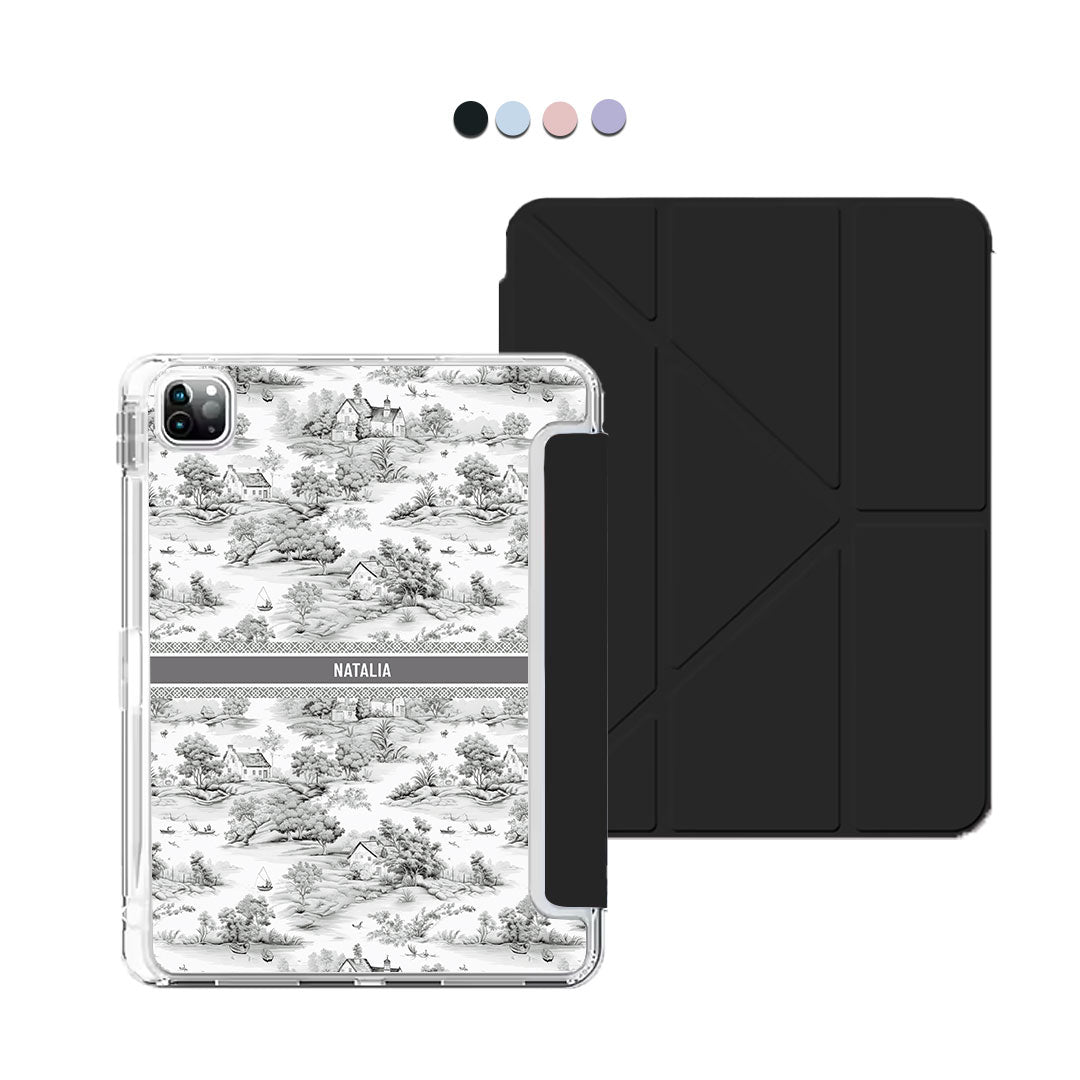 iPad / Android Tab Y-Fold Flip Cover - Toile du Juoy Boat House