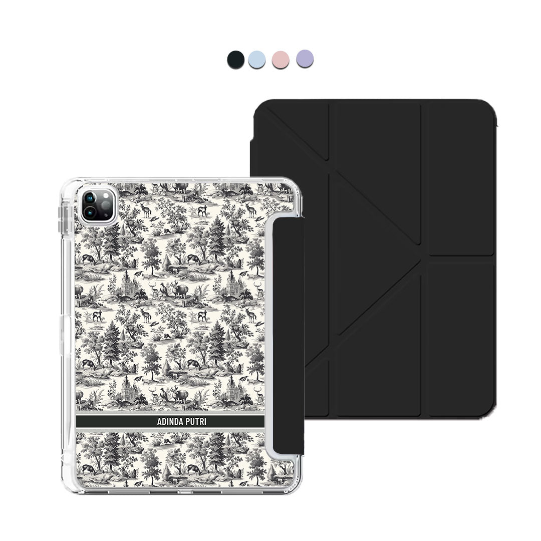 iPad / Android Tab Y-Fold Flip Cover - Toile du Juoy Sauvage