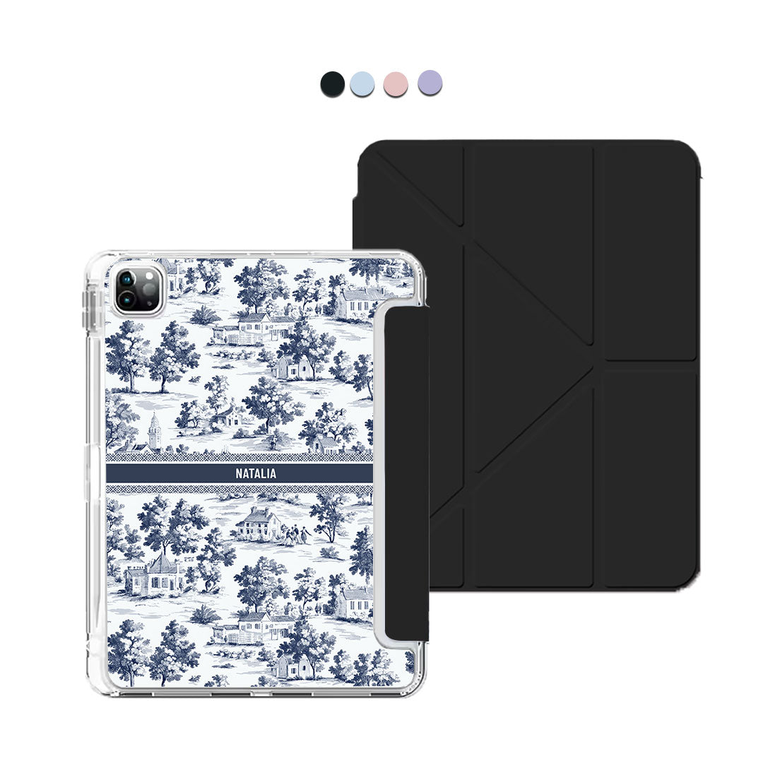 iPad / Android Tab Y-Fold Flip Cover - Toile du Juoy Village