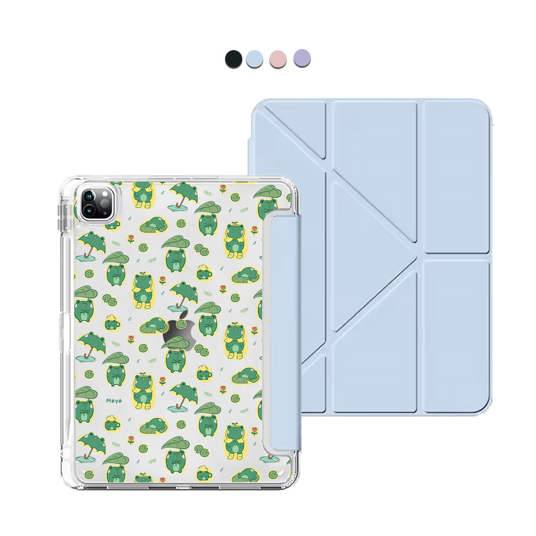 iPad / Android Tab Y-Fold Flip Cover - Happy Rain