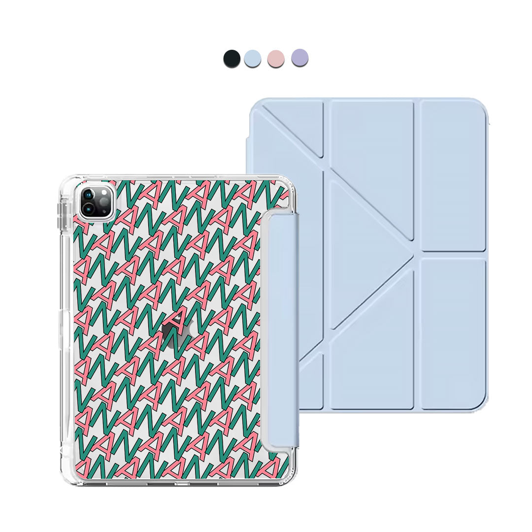 iPad / Android Tab Y-Fold Flip Cover - CUSTOM MONOGRAM 3.0 Initial 7.0