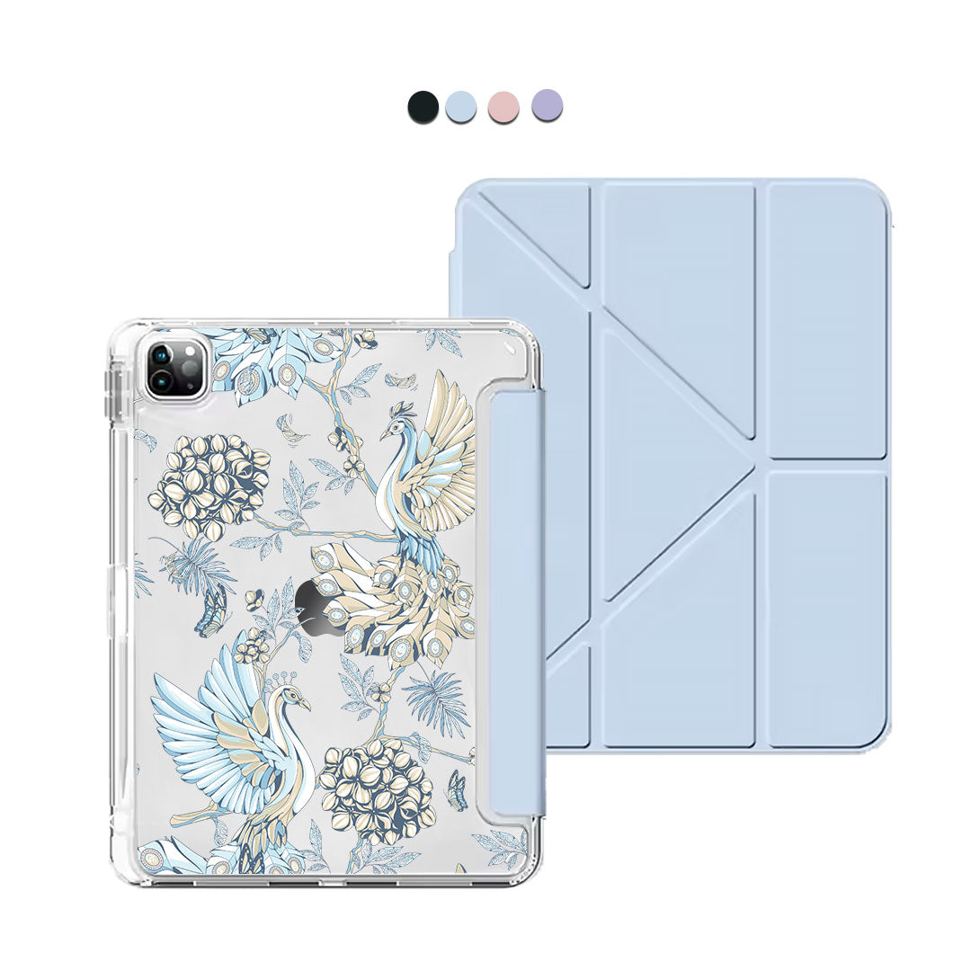 iPad / Android Tab Y-Fold Flip Cover - Peacock 5.0