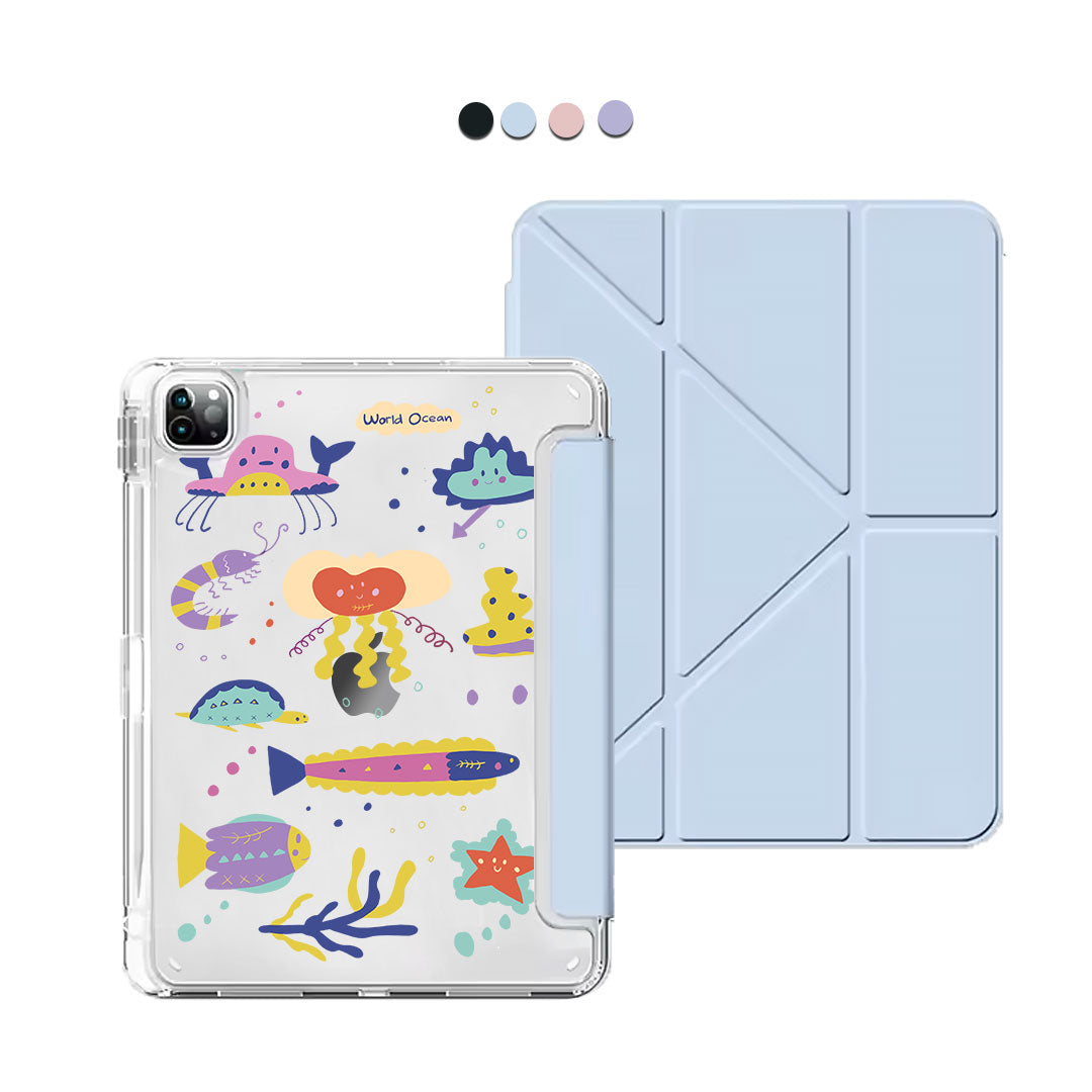 iPad / Android Tab Y-Fold Flip Cover - Ocean World