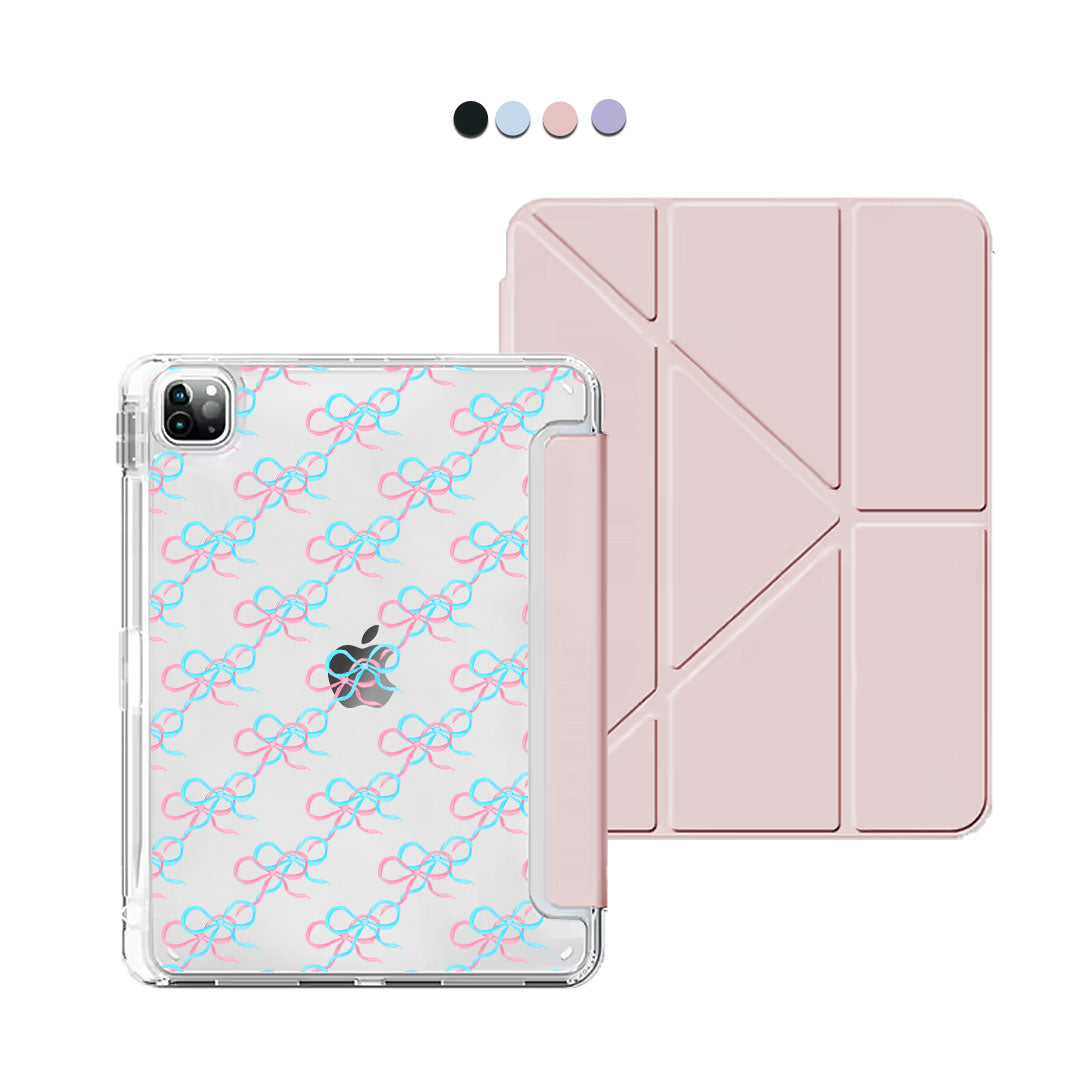 iPad / Android Tab Y-Fold Flip Cover - Coquette Overlap Bow