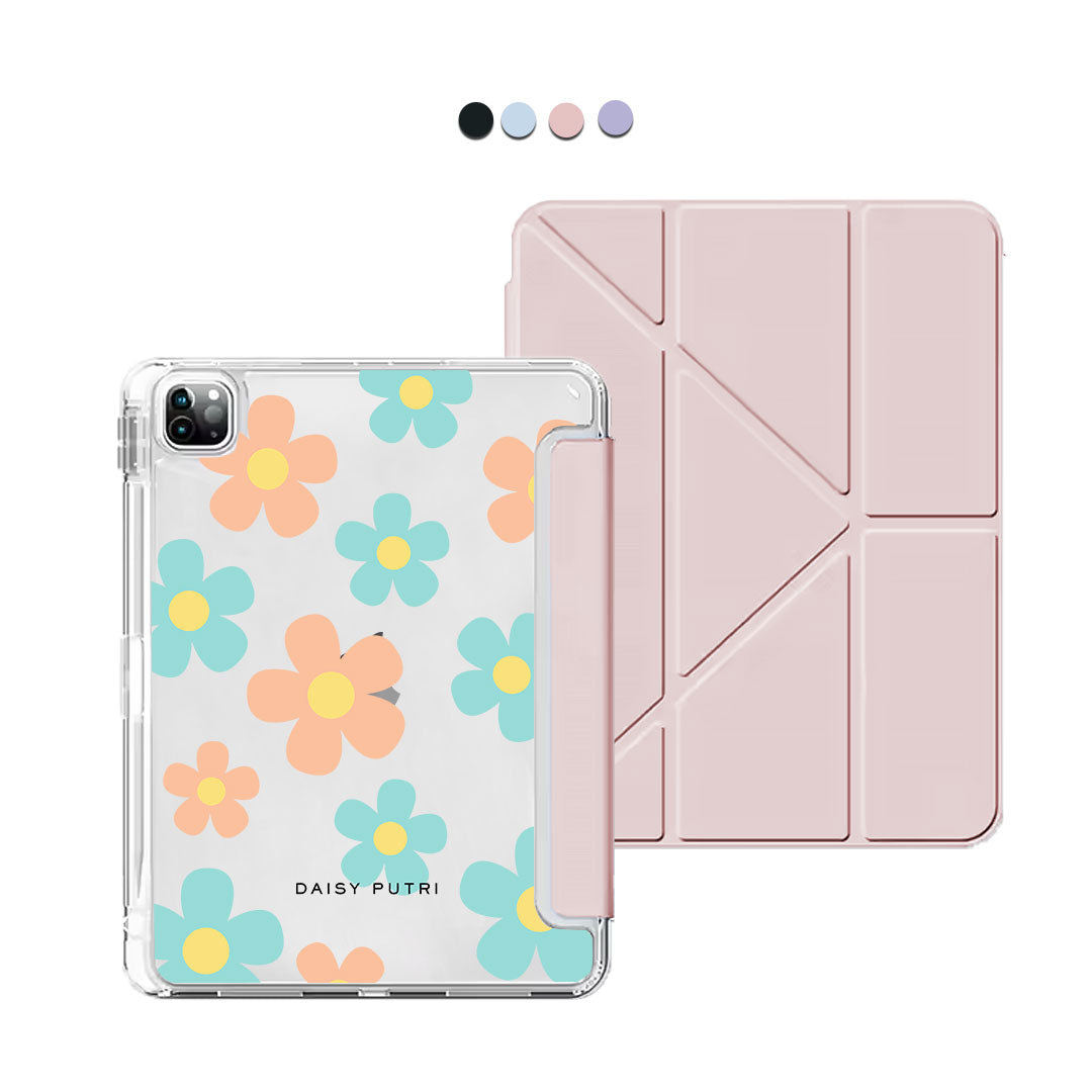 iPad / Android Tab Y-Fold Flip Cover - Daisy Daze