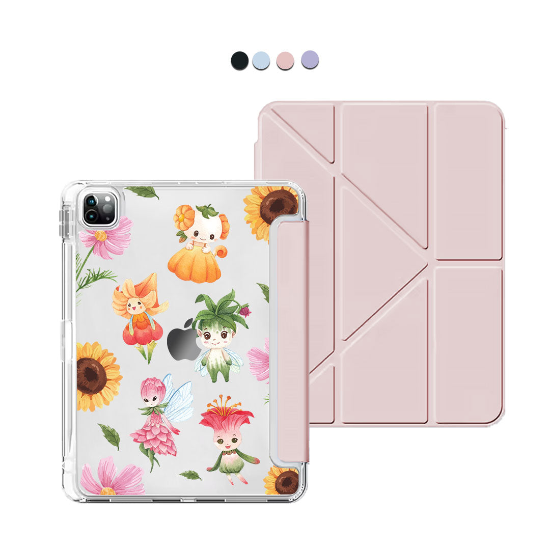 iPad / Android Tab Y-Fold Flip Cover - Magical Garden