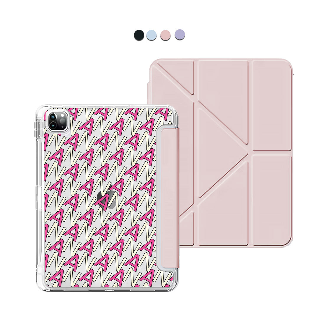 iPad / Android Tab Y-Fold Flip Cover - CUSTOM MONOGRAM 3.0 Initial 6.0