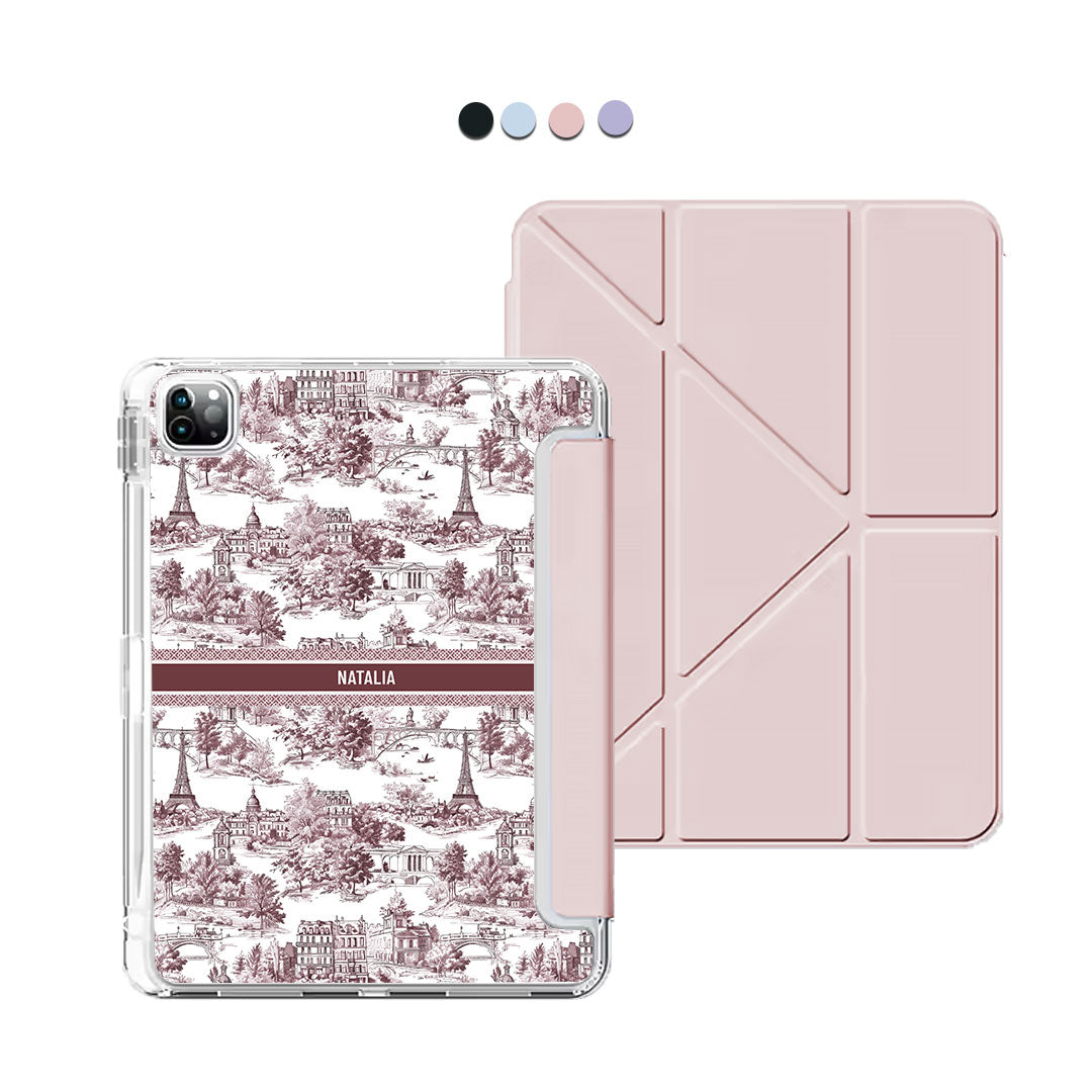iPad Y-Fold Flip Cover - Toile du Juoy City