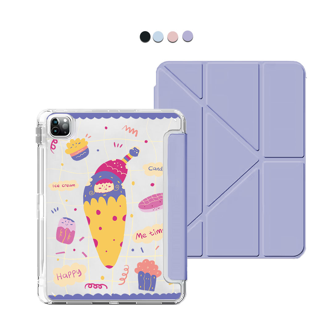 iPad / Android Tab Y-Fold Flip Cover - Candy Doodle