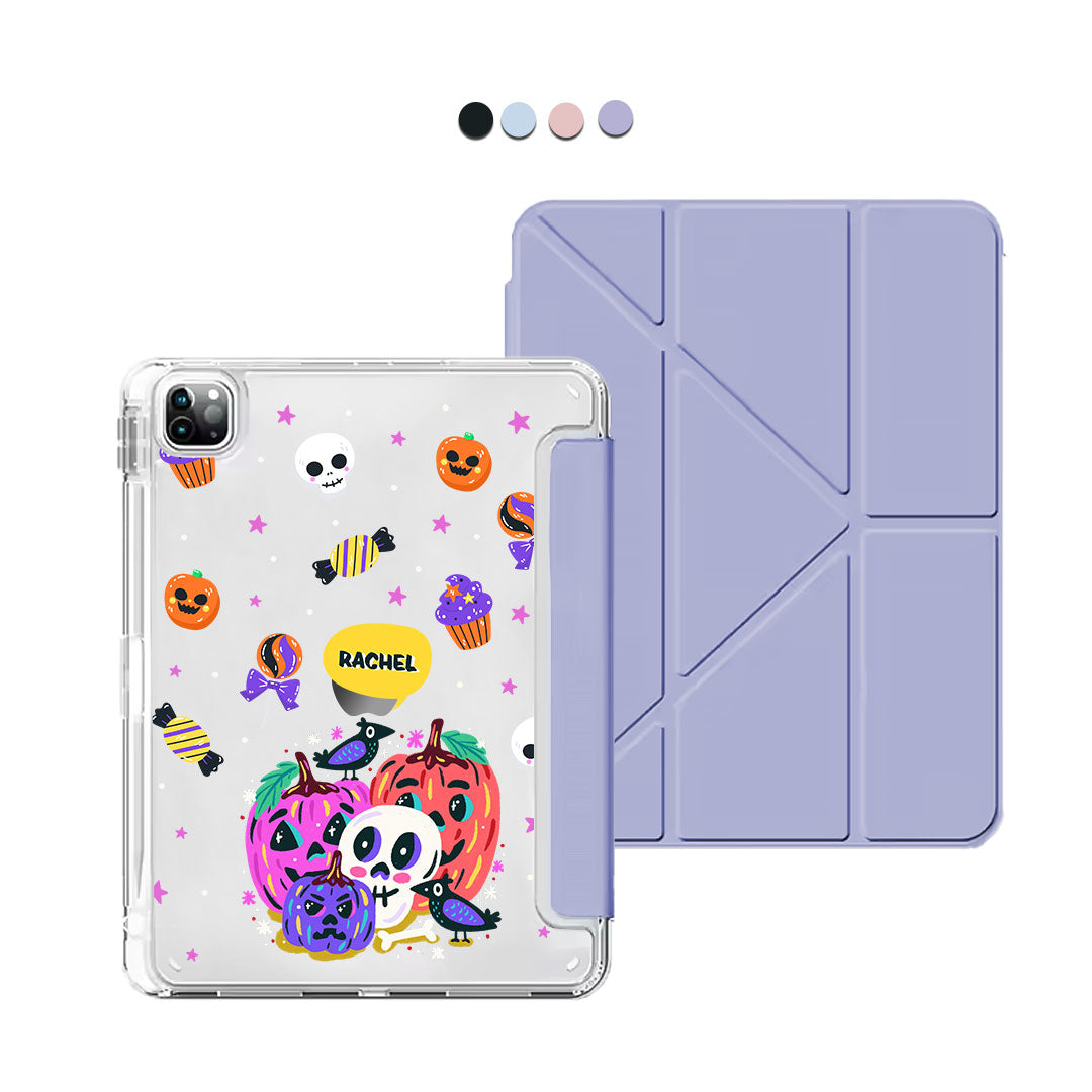 iPad / Android Tab Y-Fold Flip Cover - Pumpkin Monster