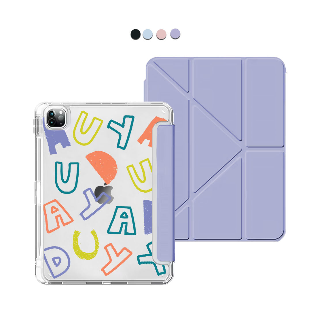 iPad / Android Tab Y-Fold Flip Cover - Weird Monogram