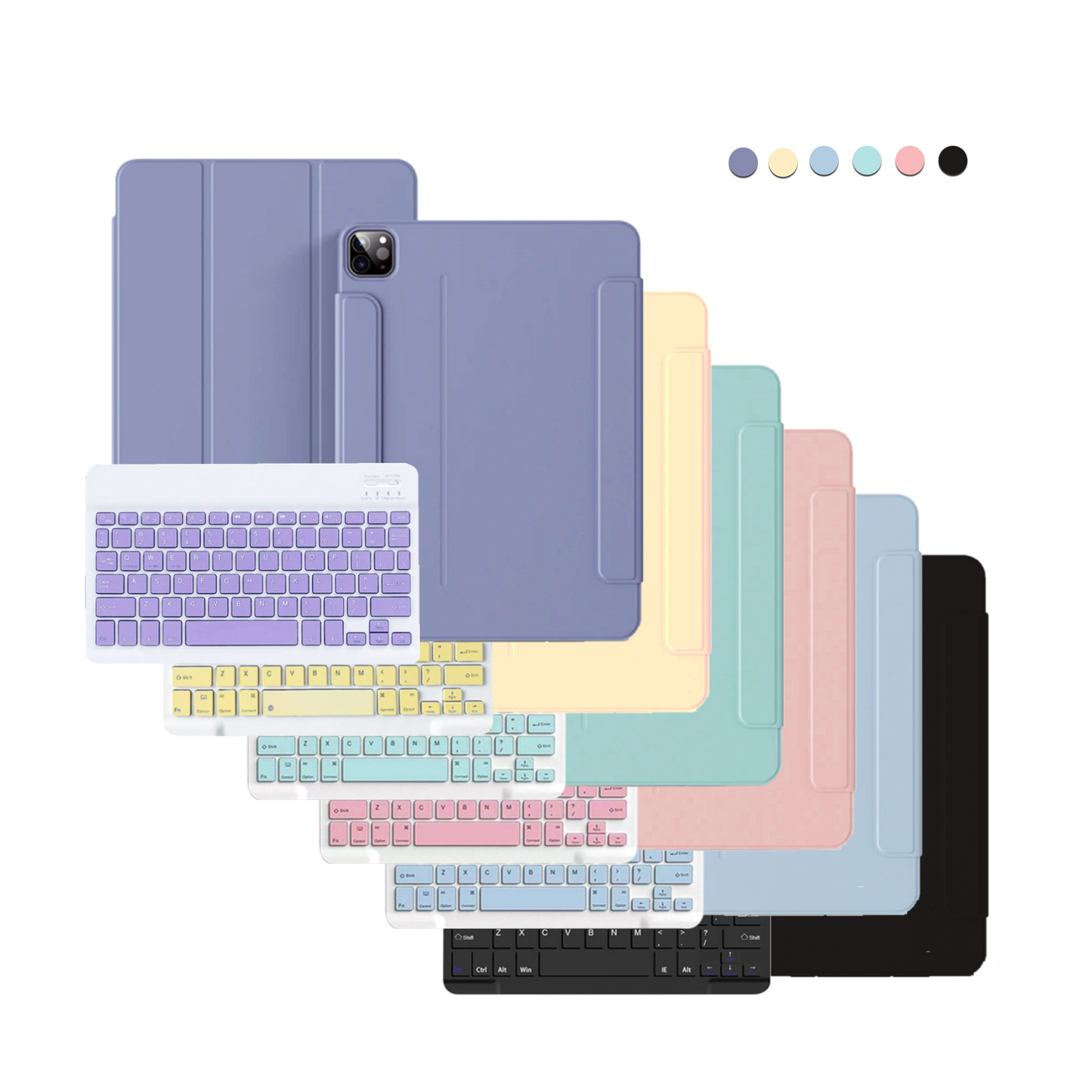 iPad / Android Tab Wireless Keyboard Flipcover - Daisy Skies