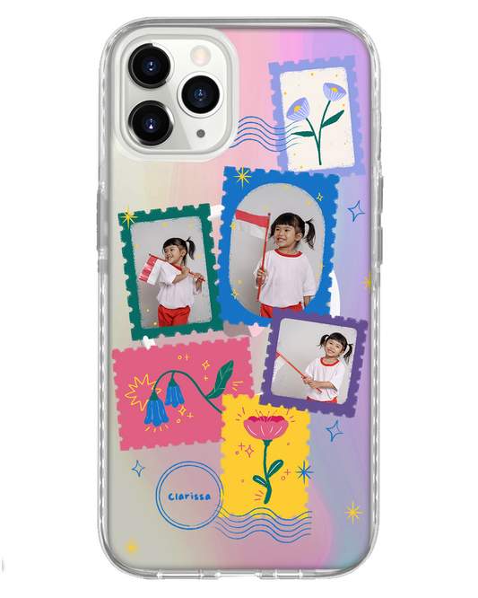 iPhone Rearguard Holo - Face Grid Floral Stamps