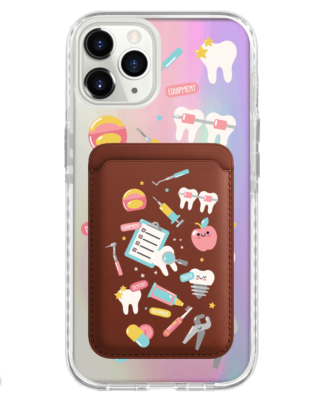 iPhone Magnetic Wallet Holo Case - Dentist
