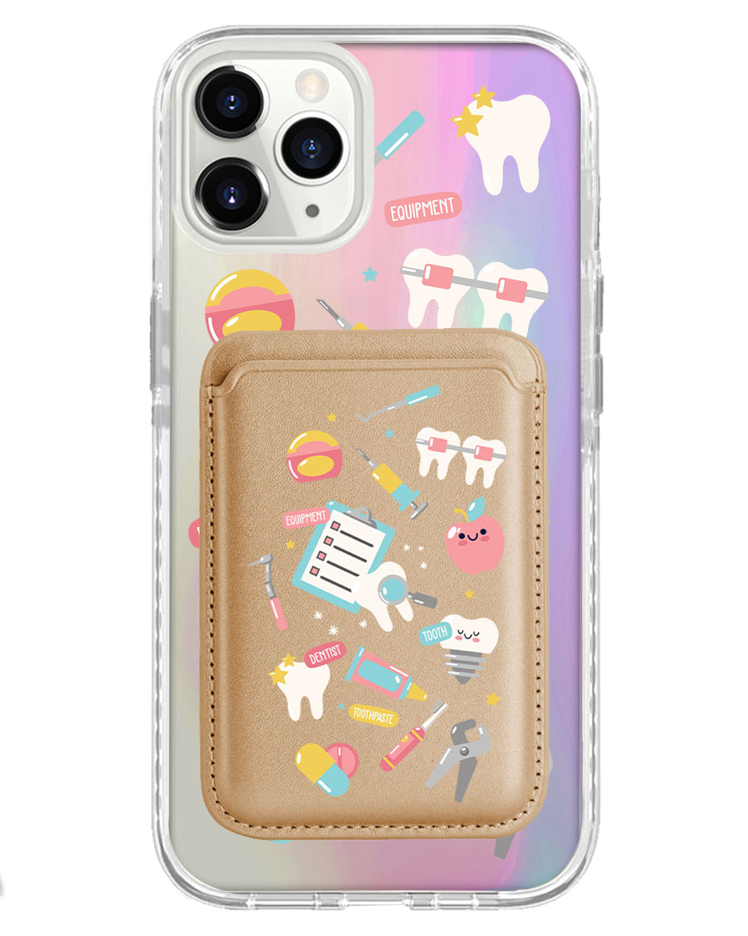 iPhone Magnetic Wallet Holo Case - Dentist