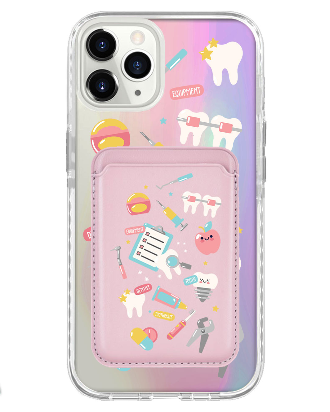iPhone Magnetic Wallet Holo Case - Dentist