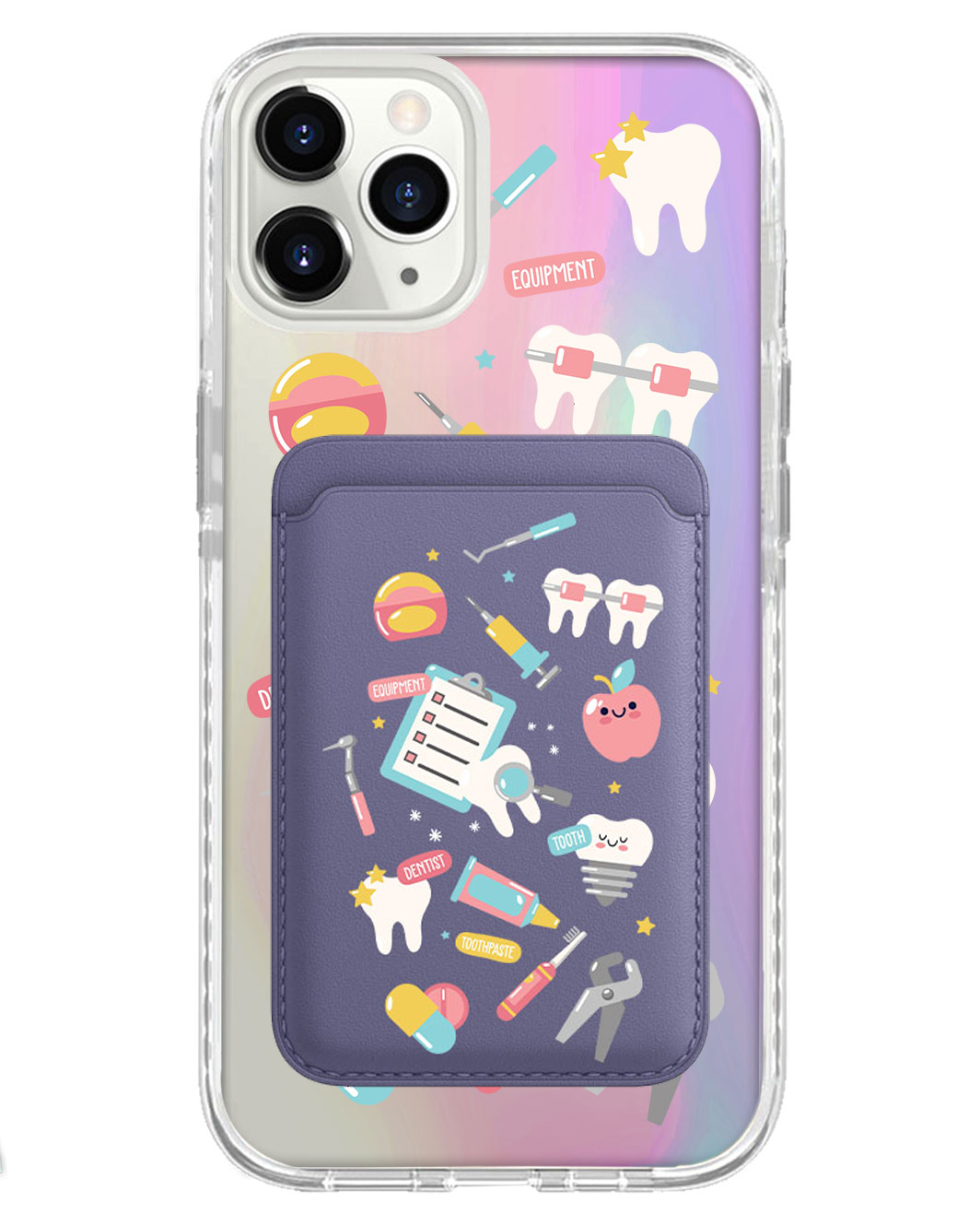 iPhone Magnetic Wallet Holo Case - Dentist