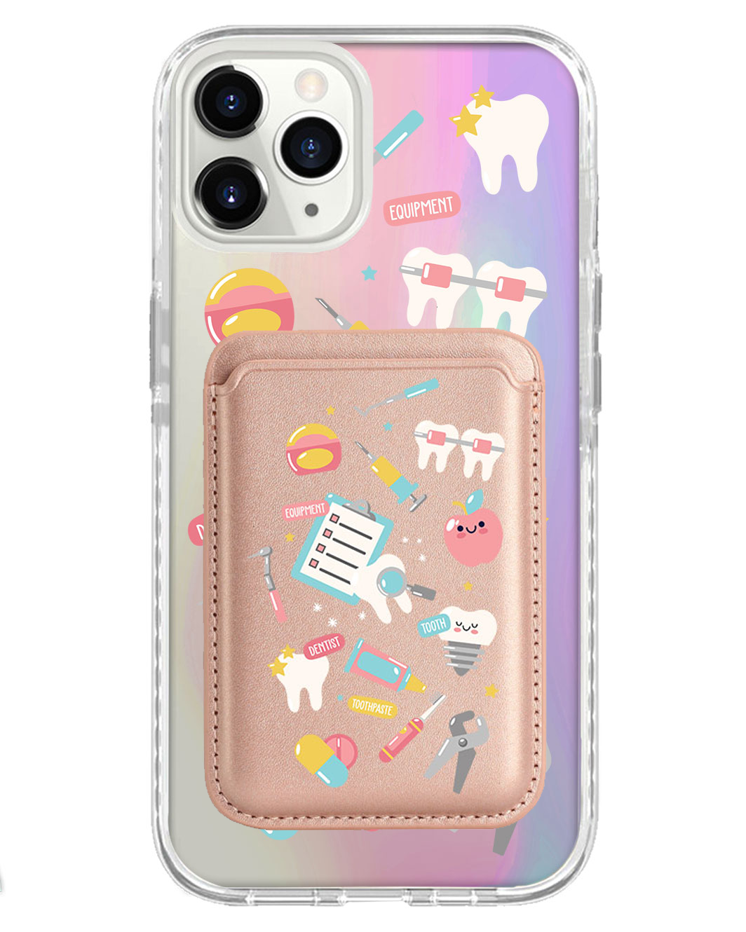 iPhone Magnetic Wallet Holo Case - Dentist